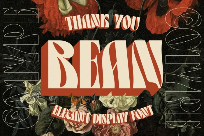 Bean - Display Font - Fonte Gratuita | Tutoriais Photoshop Bean - Display Font - Fonte Gratuita | Tutoriais Photoshop