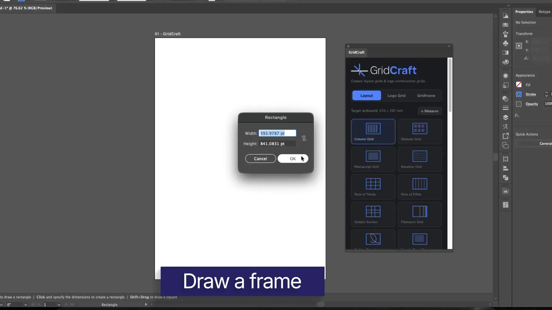 Gridcraft: O Plugin Gratuito com 17 Sistemas de Grid para Illustrator e Photoshop | Tutoriais Photoshop