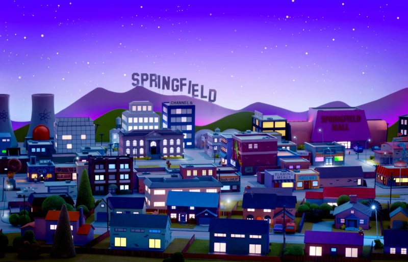 Fã de 'Os Simpsons' Constrói Maquete Gigante de Springfield com 76 Prédios | ::Tutoriais Photoshop::
