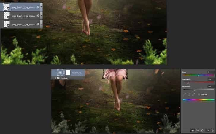 Montagem no Photoshop: Garota na floresta - Tutoriais Photoshop