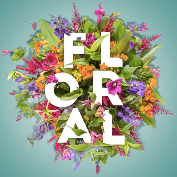 Composição Floral Tipográfica | Tutoriais Photoshop