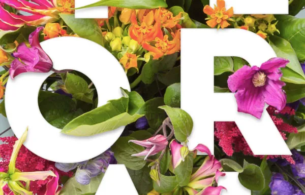 Composição Floral Tipográfica | Tutoriais Photoshop
