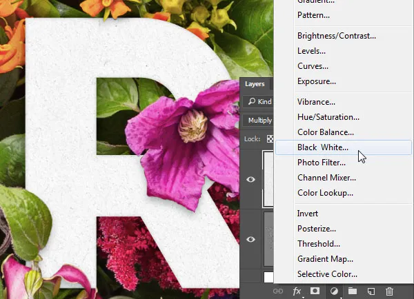 Composição Floral Tipográfica | Tutoriais Photoshop