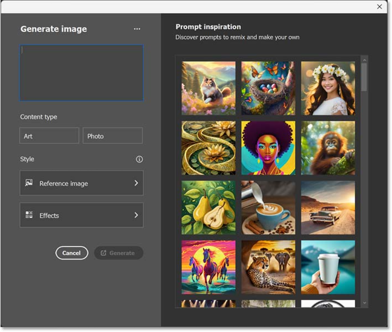 Como gerar imagens de IA no Photoshop usando o Adobe Firefly | Tutoriais Photoshop